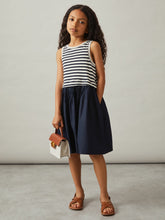 Children & Baby 3-9 yrs Cotton Layered Sleeveless Midi Dress in Navy