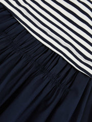 Children & Baby 13-14 yrs Cotton Layered Sleeveless Midi Dress in Navy