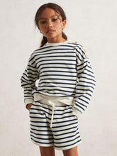 Children & Baby 9-13 yrs Stripe Sweatshirt and Shorts Set Cotton-Blend in Navy/Ivory