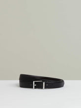 Men Reversible Leather Belt with Interchangeable Buckle in Black/Brown