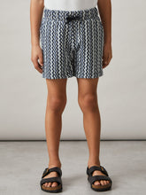 Children & Baby 9-13 yrs Zig-Zag Knit Drawstring Shorts in Blue