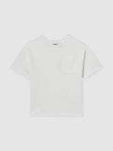 Children & Baby 13-14 yrs Cotton Palm-Embroidery Oversize T-Shirt in Off White