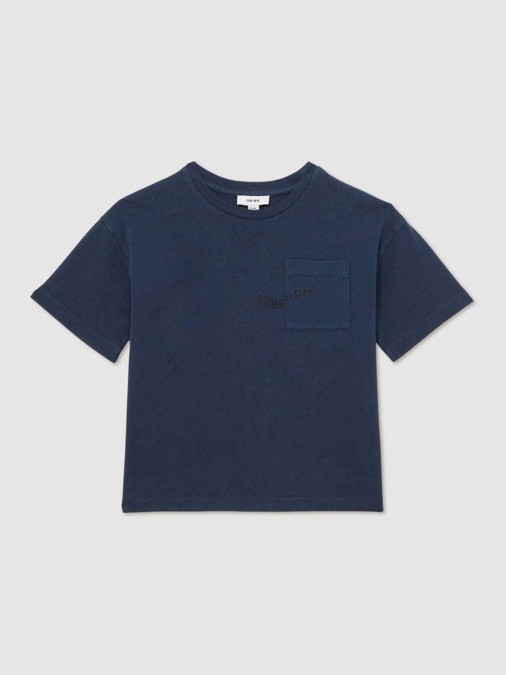 Children & Baby 13-14 yrs Cotton Palm-Embroidery Oversize T-Shirt in Washed Navy