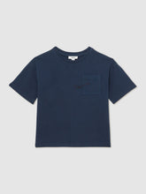 Children & Baby 13-14 yrs Cotton Palm-Embroidery Oversize T-Shirt in Washed Navy