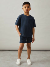 Children & Baby 3-9 yrs Cotton Palm-Embroidery Oversize T-Shirt in Washed Navy
