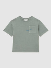 Children & Baby 13-14 yrs Cotton Palm-Embroidery Oversize T-Shirt in Washed Sage