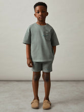 Children & Baby 3-9 yrs Cotton Brand-Embroidered Shorts in Washed Sage