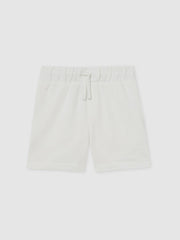 Children & Baby 13-14 yrs Cotton Brand-Embroidered Shorts in Off White