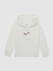 Children & Baby 9-13 yrs Cotton-Blend Palm-Embroidered Hoodie in Off White