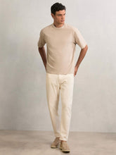 Men Cotton Garment-Dyed Oversize T-Shirt in Oatmeal