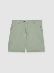 Men Short Length Casual Chino Shorts in Pistachio