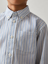 Children & Baby 9-13 yrs Cotton-Poplin Striped Oversize Shirt in Blue/White