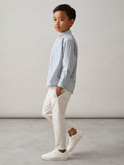 Children & Baby 9-13 yrs Cotton-Poplin Striped Oversize Shirt in Blue/White