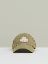 Men Sunset-Embroidered Cap in Washed Sage