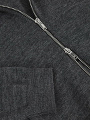 Children & Baby 9-13 yrs Merino Wool-Blend Zip-Through Cardigan in Derby Grey Melange
