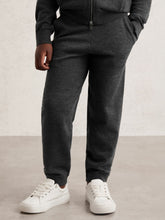 Children & Baby 9-13 yrs Merino Wool Cuffed Joggers in Derby Grey Melange