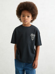 Children & Baby Cotton Motor Cars-Print T-Shirt in Blue
