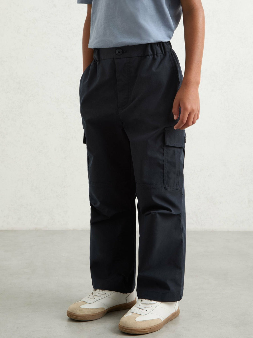 Children & Baby 3-9 yrs Technical Straight Leg Cargo Trousers in Navy