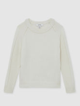 Children & Baby 13-14 yrs Wool-Cashmere Reverse-Seam Jumper in Off White