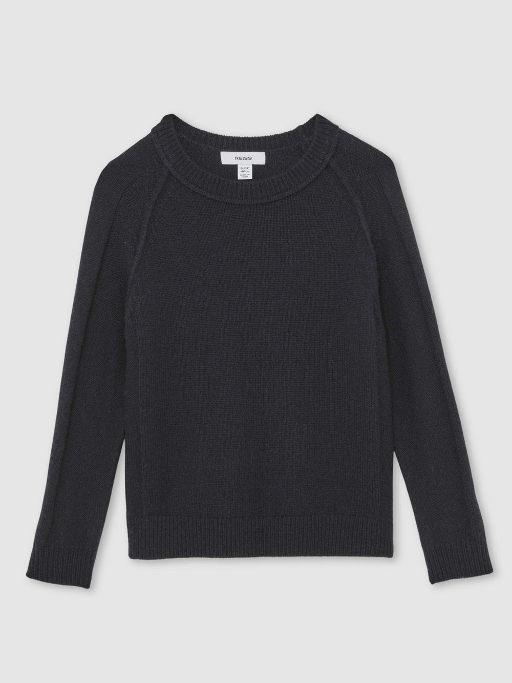 Children & Baby 13-14 yrs Wool-Cashmere Reverse-Seam Jumper in Navy