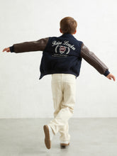 Children & Baby 9-13 yrs Motor Cars Press-Stud Bomber Jacket in Navy/Brown