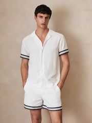 Men | Ché Stripe-Cuff Shirt in White