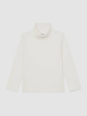 Children & Baby 3-9 yrs Cotton-Jersey Roll-Neck Top with Stretch in Ivory