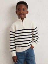 Children & Baby 3-9 yrs Cotton-Blend Stripe Half-Zip Jumper in White