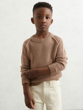 Children & Baby 3-9 yrs Wool-Cashmere Reverse-Seam Jumper in Camel