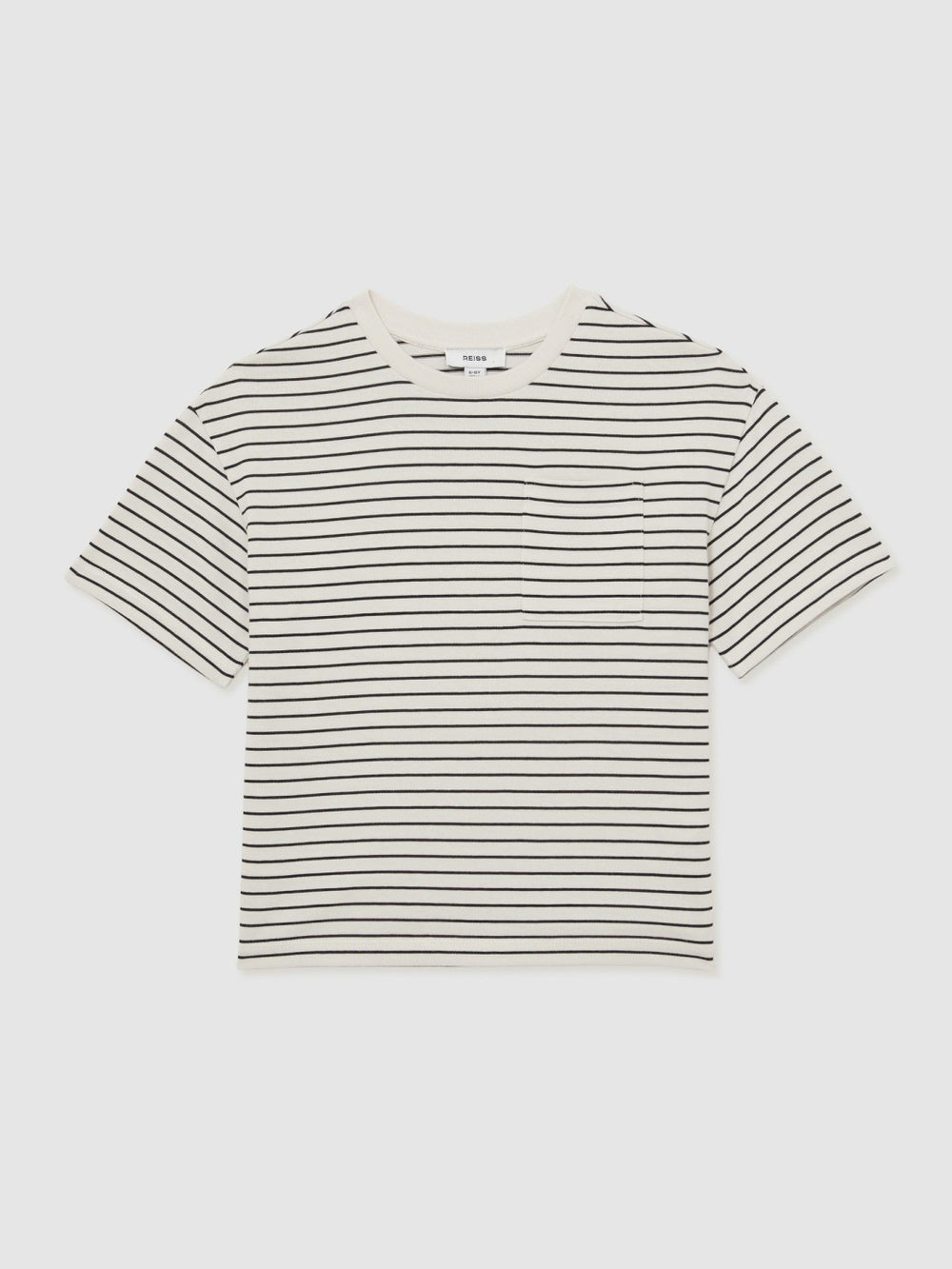 Children & Baby 13-14 yrs Cotton-Blend Stripe T-Shirt in White/Navy
