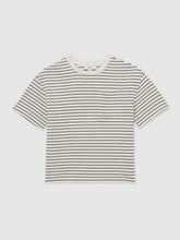 Children & Baby 13-14 yrs Cotton-Blend Stripe T-Shirt in White/Navy