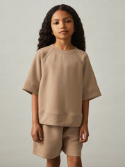 Children & Baby 3-9 yrs Modal-Blend Sweatshirt And Shorts Set in Mink