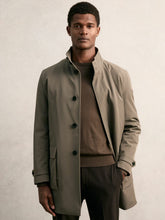 Men Hybrid Removable-Gilet Overcoat in Mushroom Brown