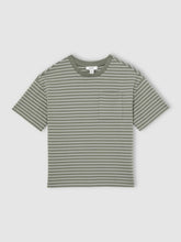 Children & Baby 13-14 yrs Cotton-Blend Stripe T-Shirt in Sage/White