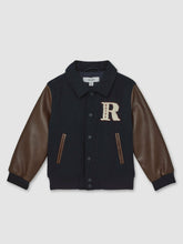 Children & Baby 13-14 yrs Motor Cars Press-Stud Bomber Jacket in Navy/Brown