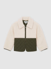 Children & Baby 13-14 yrs Quilted Borg Jacket in Ecru