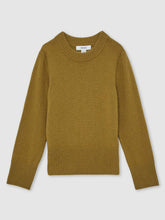 Children & Baby 13-14 yrs Wool-Blend Open-Stitch Jumper with Cashmere in Khaki Green
