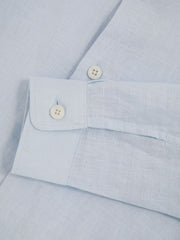 Children & Baby 3-9 yrs Linen Cutaway Collar Shirt in Pale Blue