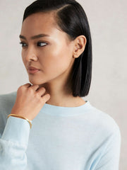 Women Merino Wool Crew-Neck Jumper in Blue