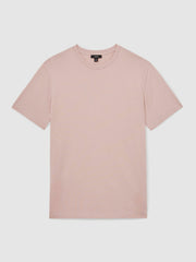Men Cotton Crew Neck T-Shirt in Soft Pink
