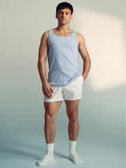 Men | Tom Daley Cotton Lover Vest with Stretch in Soft Blue