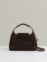 Women Suede Shoulder Bag in Chocolate
