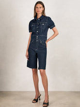 Women Paige Denim Bermuda Shorts in Navy