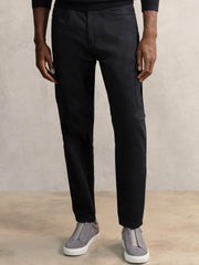 Men Cotton-Lyocell Cargo Trousers in Navy