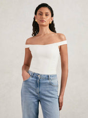 Women Scuba Corset Bodysuit in White