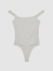 Women Scuba Corset Bodysuit in White