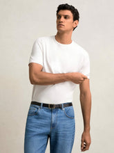 Men Stretch-Cotton Crew-Neck T-Shirt in White