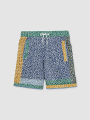 Men | Tom Daley Crochet Panel Shorts in Yellow/Green/Blue Multi