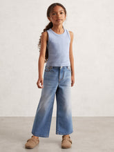 Children & Baby 3-9 yrs Stretch-Cotton Ribbed Vest in Blue
