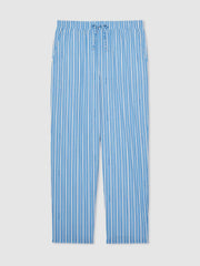 Men | Ché Poplin Stripe Trousers in Bright Blue/White